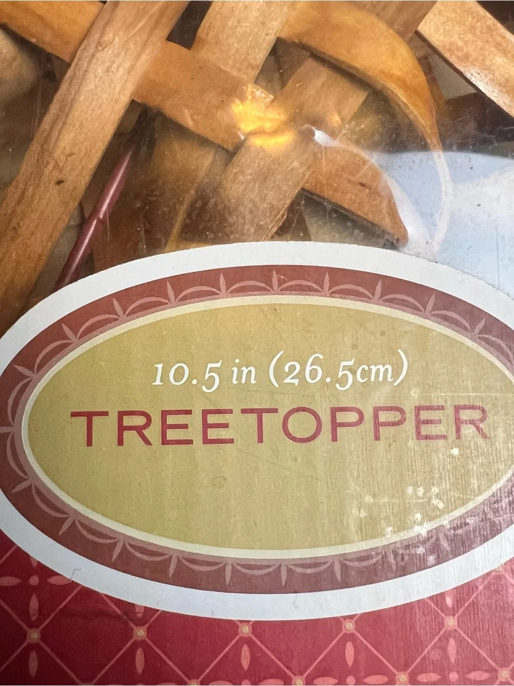 Vintage 2003 Target Wood Snowflake‎ Tree Topper Christmas Holiday Decor 10.5”